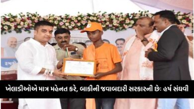 Photo of ખેલાડીઓએ માત્ર મહેનત કરે, બાકીની જવાબદારી સરકારની છેઃ હર્ષ સંઘવી